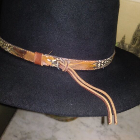 Bailey's Jackson Fur Felt Black Western/Cowboy Hat | Vintage 1990s | Size 6 5/8 - Picture 8 of 16